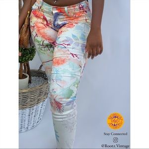 90’s Vintage Mother The Looker Floral Jeans